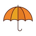 Umbrella accessory protection weather line and fill icon