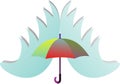 Umbrella background with a different look with full soft colors