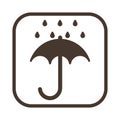 umbrella cardboard informative seal