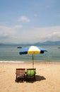 Umbrella on Cheung Chau Island Beach Hong Kong