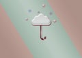 Umbrella cloud illustration, Wallpaper Royalty Free Stock Photo
