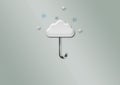 Umbrella cloud illustration, Wallpaper Royalty Free Stock Photo