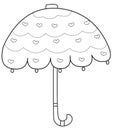 Umbrella coloring page