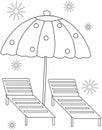 Umbrella coloring page