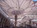 Umbrella construction on the square of Al-Masjid An-Nabawi or Prophet Muhammed Mosque