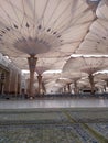 Umbrella construction on the square of Al-Masjid An-Nabawi or Prophet Muhammed Mosque