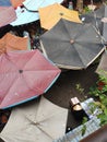 Umbrella covers open street market D4 HCMC, Vietnam