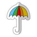 Umbrella drawing isolated icon