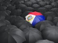 Umbrella with flag of sint maarten