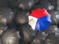 Umbrella with flag of sint maarten