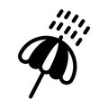 Umbrella glyph flat vector  icon Royalty Free Stock Photo