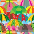 Umbrella Full Page Seamless Pattern Royalty Free Stock Photo