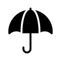 Umbrella glyph flat vector icon Royalty Free Stock Photo