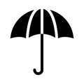 Umbrella glyph flat vector icon Royalty Free Stock Photo
