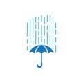 Umbrella graphic design template vector isolated illustration
