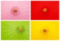 umbrella handmade for background, set 4 Royalty Free Stock Photo