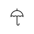 umbrella icon. Element of autumn icon for mobile concept and web apps. Thin line umbrella icon can be used for web and mobile Royalty Free Stock Photo