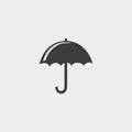 Umbrella icon in a flat design in black color. Vector illustration eps10