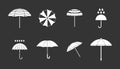 Umbrella icon set grey vector Royalty Free Stock Photo