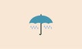 Umbrella Icon vector flat design Royalty Free Stock Photo