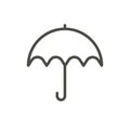 Umbrella icon vector. Line protection symbol.
