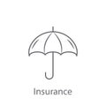 Umbrella insurance icon. Simple element illustration. Umbrella insurance symbol design from Insurance collection set. Can be used