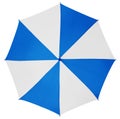 Umbrella isolated- Light Blue-White Royalty Free Stock Photo