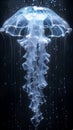 Umbrella jellyfish. Jellyfish aesthetics is the jelly, smoothness and volume of forms in life.