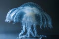 Umbrella jellyfish. Jellyfish aesthetics is the jelly, smoothness and volume of forms in life.