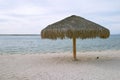 Umbrella on La Paz beach Royalty Free Stock Photo