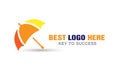 Umbrella logo icon for business care safety protection concept on white background