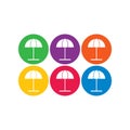 Umbrella logo template vector