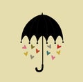 Umbrella with love design Royalty Free Stock Photo