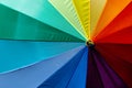 Umbrella with rainbow colors. Colorful background. LGBT