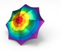Colourful umbrella metallic rainbow texture Royalty Free Stock Photo
