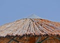 umbrella of reeds and blue sky Royalty Free Stock Photo