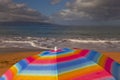 umbrella on a sandy beach