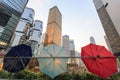 Umbrella showing everywhere under occupy Central campaign