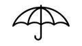 Umbrella with Single Raindrop, Light Rain Forecast Icon, vector design Generative AI Royalty Free Stock Photo