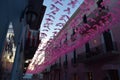 Umbrella sky street old san juan puerto rico Royalty Free Stock Photo