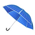 Umbrella with Solar Panels, 3D rendering Royalty Free Stock Photo