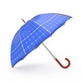 Umbrella with Sollar Panels. 3d Rendering