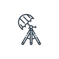 umbrella stand icon vector from photography concept. Thin line illustration of umbrella stand editable stroke. umbrella stand