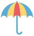 Umbrella, Sunshade Vector Icon editable