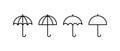 umbrella vector. black and white umbrella. flat umbrella icons set. flat icon. flat design. Umbrella simple icon set. Umbrella. Ve Royalty Free Stock Photo