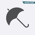 Umbrella vector icon. Flat protection symbol isolated on white background. Trendy internet concept.