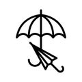 Umbrella, weather, rain, forecast fully editable vector icon