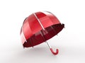 Umbrella on a white background. 3D illustration Royalty Free Stock Photo