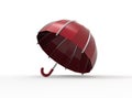 Umbrella on a white background. 3D illustration Royalty Free Stock Photo