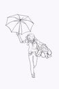 Umbrella Woman Run